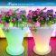 PE plastic led flower pot decorative restaurant