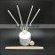 outside matte white reed diffuser glass diffuser jar with rattan sticks and stopper