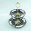 Colorful decal ceramic cake stand with iron stand in stock