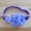satin rose flower with pearl in center headband for kids hair accessories