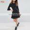 Women Vintage Dresses 2016 Top Quality Petite Polka Dot Fluted Sleeve Dress HSd7247