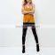 2016 Latest Women Deep V Neckline Sleeveless Embroidered Design Vest HST9314