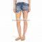 Good Quality Rose Bowl Embroidered Denim Blue Shorts