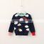 Warm girls rainbow and cloud pattern patchwork sweater pullover with cheap price