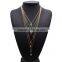 Multilayer chain with turquoise pendant unisex costume necklace accessories