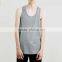 Slim fit plain grey loose tank tops men wholesale