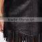 Western women sexy skirt retro tassel bag hip pencil PU skirt