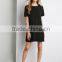 Hollow out embroidery straight dress with short sleeves
