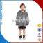 Dark Grey Black Fish scale printed Long Sleeve cotton warm kids winter children fur coat