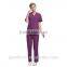 Juqian 2016 Quality Hot Purple V Neck Summer Hospital Housekeeping Staff Uniforms