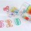 Multi color planner paper clip stainless steel plating figure shape paper clip