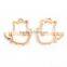 Zinc Based Alloy Open Back Bezel Pendants For Resin Cat Animal Gold Plated