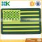 Excellent quality US logo national flag embossed PVC rubber patch