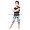 Kids Girls' black top and ruffle pants outfit