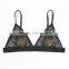 B33481A Hot girls fruit embroidery transparent mesh bra