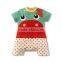 cartoon design 7 colors short sleeve 100% cotton baby romper