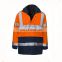 Oxford Hi-vis Yellow Waterproof rain safety jackets for worker