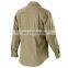 Mens 100% cotton safety orange breathable work button down shirts