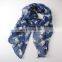 Sunblock printed gauze scarf