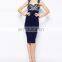 CHEFON Lace sweetheart and peplum detail sexy dress for women