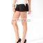 Colorblock Faux Leather Woven Shorts CSS0030