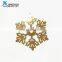 High Quality Christmas Decoration Supplies Type Gold Plated Metal Snowflake Hanging Ornament