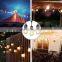 outdoor lighting christmas 48ft 15bulbs E26 S14 string light waterproof connectable led for outdoor use