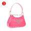 vintage glossy splice multicolored baguette bag kawaii flower zipper cute handbag mini underarm bag axillary pouch