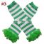 Striped Lace Knee Pads for Baby Holiday Toddler Chiffon Ruffle Leg Warmers  Unisex Knee Protector