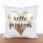Custom Promotion high quality gold stamping love pattern printed Decorative sofa cushion covers for home decor