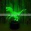 Optical Illusion Color Changing LED Night Light Table Desk Lamp Kids 3d Dinosaur Night Light