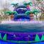Purple Crush Tropical Waterslide Inflatable Slip Water Slide With Pool