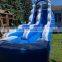 Blue Wave Jumping Inflatable Marble Water Slide Pool, Outdoor Inflatable Slide For Children