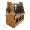 Custom Logo 6 Pack Wooden Bottle Carrier,Beer Holder