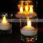 12 pieces per pack waterproof battery operated glitter candle light color changing floating led candle with swirling glitter