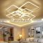 Nordic Design Decorative Aluminum Acrylic LED Light Source Modern Ceiling Lamp  6 Heads Dimmable Square Frame LED Ceiling Lamp