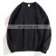 Customized plus velvet men and women casual loose large size solid color round neck sweater