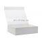 Custom cardboard paper white magnet gift packaging box with magnetic closure lid