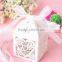 China High Quality Wedding Favors Purple Heart Laser Cut Box for Candy