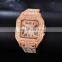 Hip Hop 22K Gold Plated Wrist Watche Micro CZ Stainless Steel Wristband Quartz Watch Men Luxury Iced Out Watch