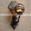 Wholesale Solar Wall lamps 6 LED Fence Gutter Lights Outdoor Garden Wall lamp Lobby Pathway Light Cold /warm White