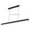 Simple Modern Long Strip Lamp with Adjustable Cord Suspension Hanging Lamp for Office Commercial Area Linear LED Pendant Light