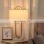 New best selling hotel lighting creative gold painting metal cloth fabric lampshade table lamp for home decoration