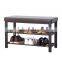 High quality metal shoe rack with cushion designs