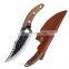 Professional Boning Knife High Carbon Steel Hammered Butcher Knife Meat Cleaver with leather sheath