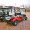 Electric golf cart with folding seats, 3 rows, 6 seats