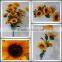 Artificial mix color blossom sun flowers