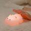 Kids Gift lying down animal hippo Kids Silicone Night light rechargeable silicone children's night lights For Room