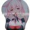 Breast Silicone Gel Wrist Rest Mouse Pad with Support, Custom Size and Pattern