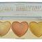 Factory Customization 3 Color Heart Shape Makeup Marker Highlighter Cute Baked Glow Glitter Pelette Makeup Highlighter Powder